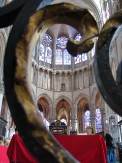 Interior of the big Auxerre Cathedral