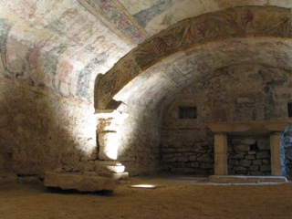 Pre 12th century crypt in Alluy