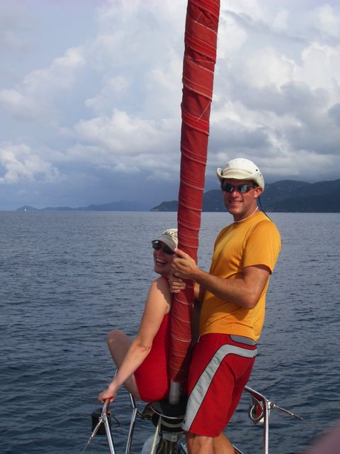 Motoring up the north coast of Tortola