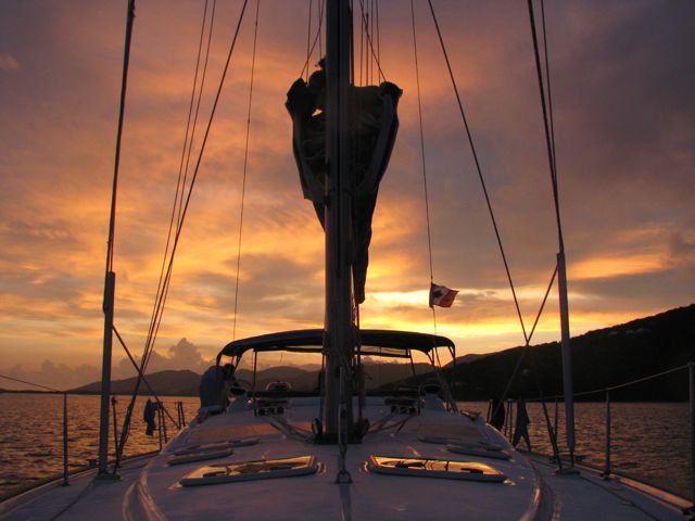 Sunset at Marina Cay