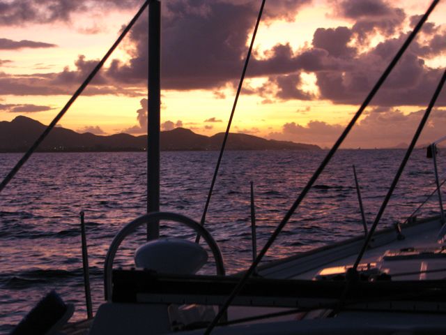 Sunrise off of St. Martin