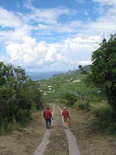 Hiking down Cork Hill