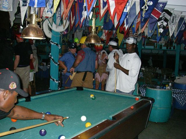 Ancient pool table at SCYC