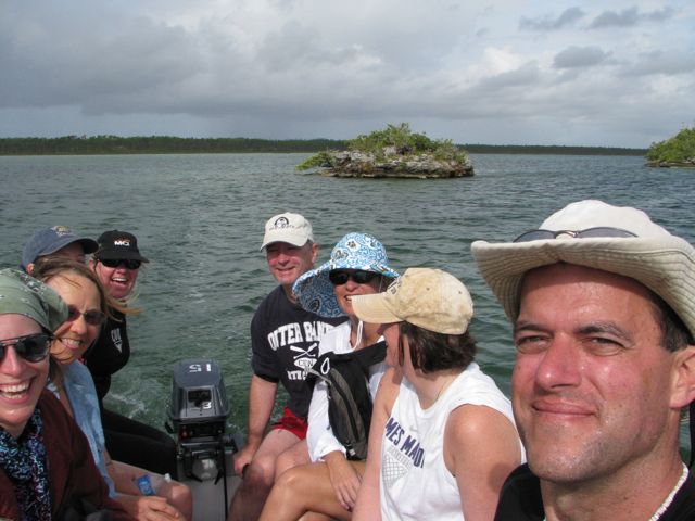 Dinghy excursion behind Deep Sea Cay