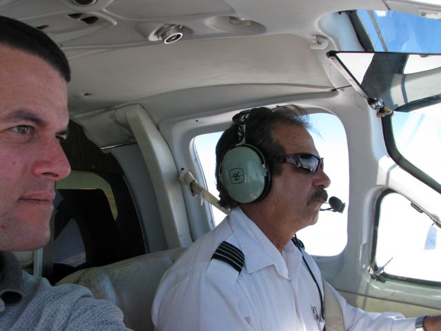 In the right seat of our chartered C 421