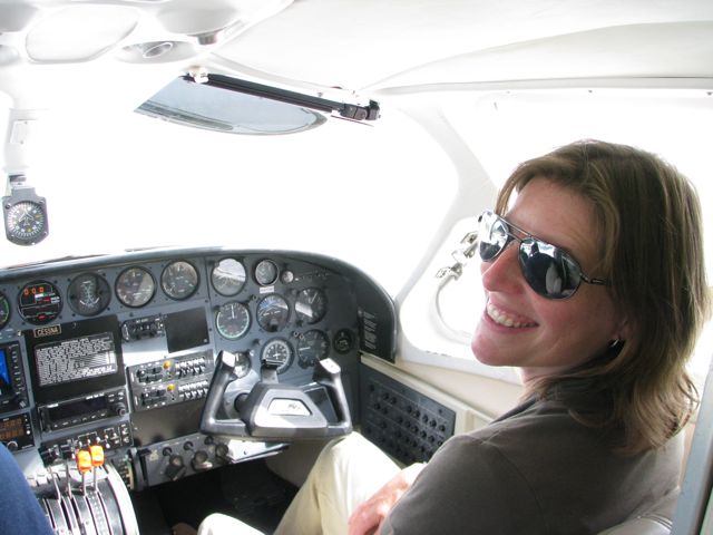 Heather in the right seat