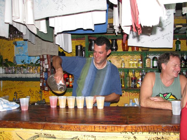 Self-serve bar at Sydney's Peace and Love, Little Harbour, Jost Van Dyke
