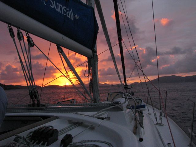 Cooper Island looking south-west to Salt, Peter, Norman and St. John