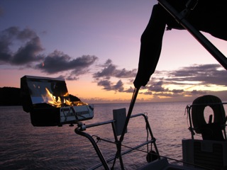 BBQ on deck at Norman Island