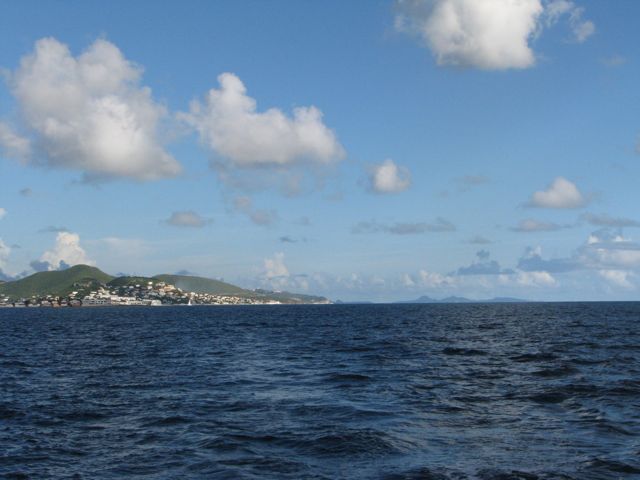 Leaving St. Martin on our way back to the BVI