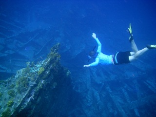 Heather and the wreck