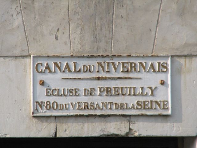 Typical sign on lockkeeper's house