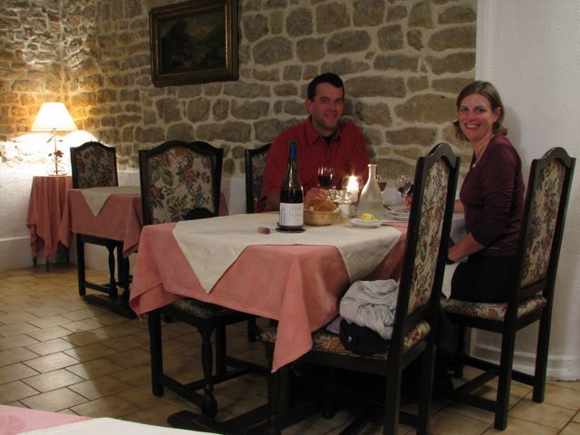 Heather's birthday dinner at Auberge du Centre