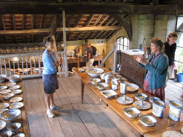 Claire and Andrew's pottery showroom