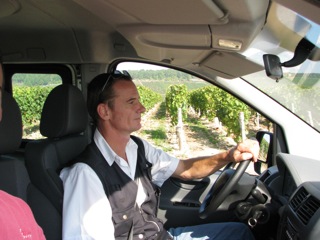 Franck driving towards Courgis