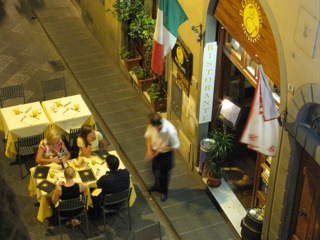 Street restaurant in front of our hotel