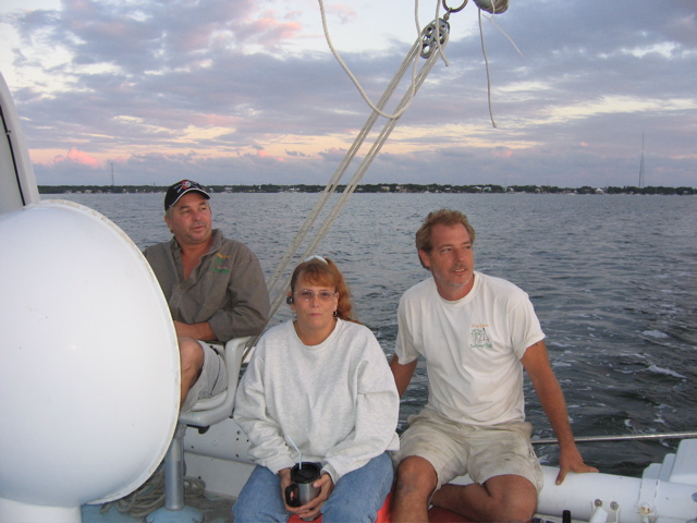 Sunset cruise with our hosts Paul, Stacey and Alan