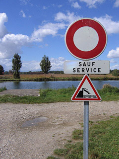 Car-in-water warning