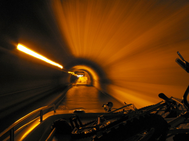 Inside the tunnel