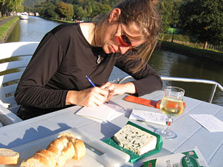 Wine and cheese  feast, al fresco