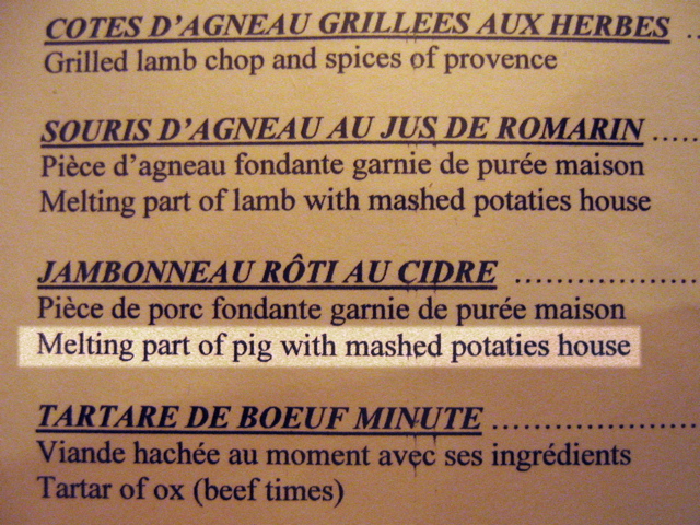 Melting part of pig...