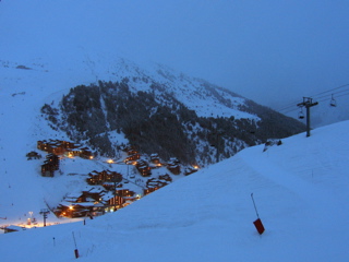 Cr&eacute;puscule sur Mottaret