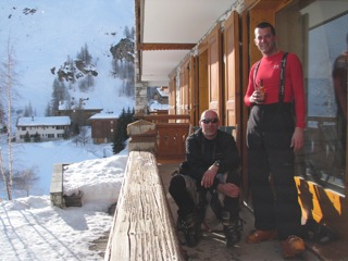 Todd and Kent enjoy pre-happy hour