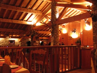 Evening at Clochetons restaurant