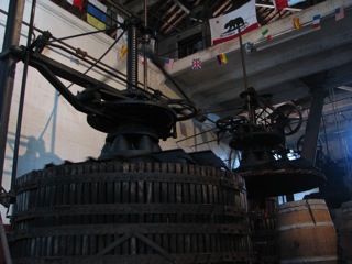 Old-style grape press