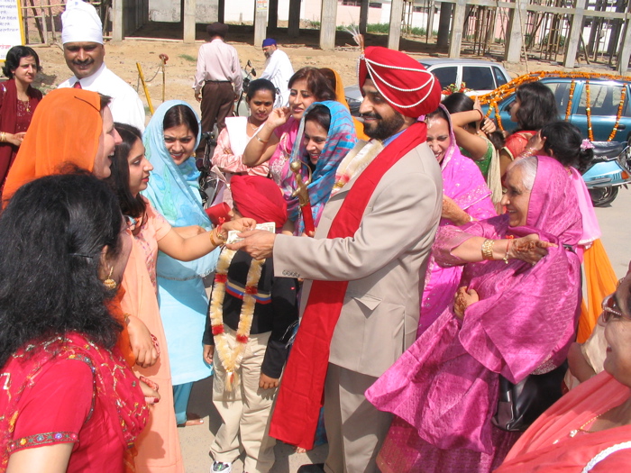 Going into the temple