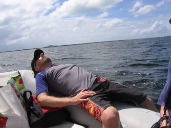 Ted, after a hard day's exploring