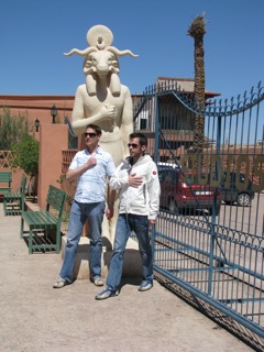 Adam and Josiah at the movie studios