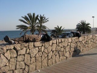Kent and Ted after a hard day touristing