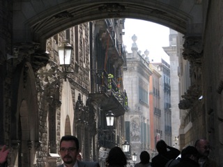 Main street in the Gothic quarter