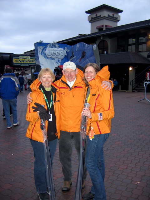 Karen, Phil and Heather model their winnings