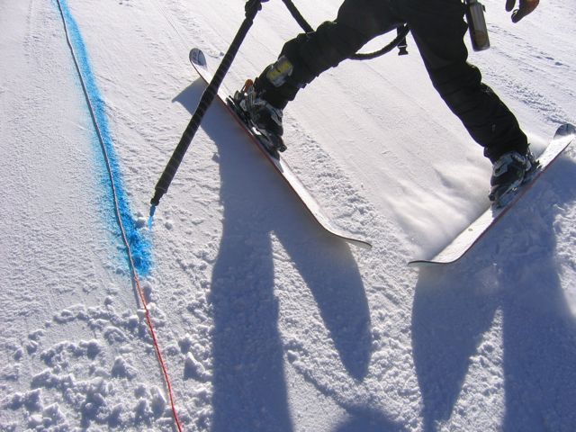 Dying the final schuss to the finish