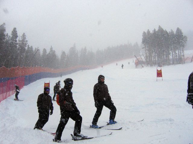 A racer's (and courseworker's) nightmare, fresh snow