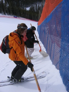 Shoveling snow against A-net #3