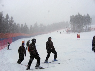 A racer's (and courseworker's) nightmare, fresh snow