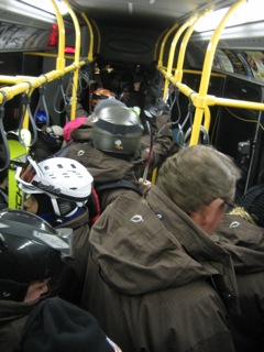 6:15am bus ride from the employee parking lot