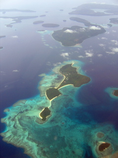 Flying Home over Taunga, Ngau, Pau and Leke Leke