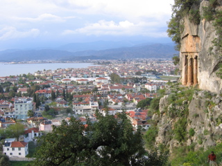 Rock tombs over Fethiye