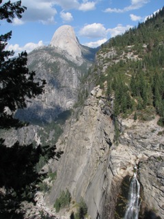 Half Dome and Illilouette Falls